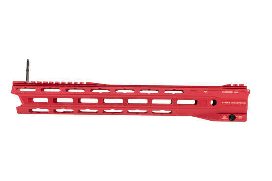 Strike Industries Gridlok LITE 15-inch Complete Handguard in Red has a one-piece design